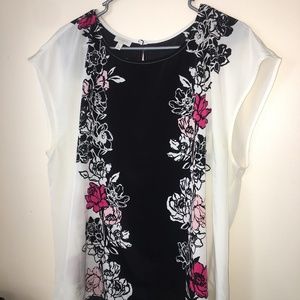 Women’s sleeveless Talbots floral blouse